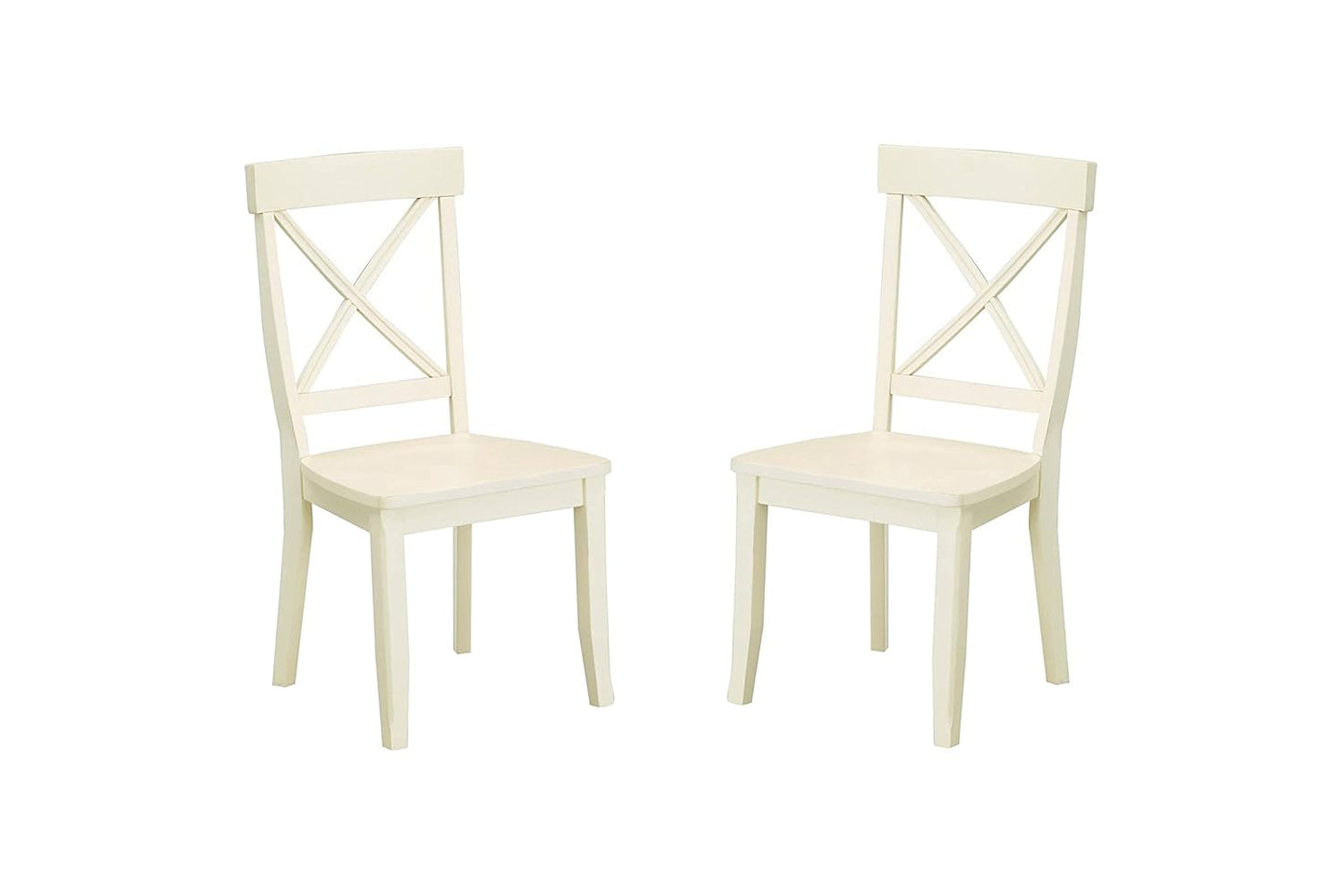 APRODZ Solid Wood Varna Dining Chair Set for Home | Set of 2 Chair | Cream Finish
