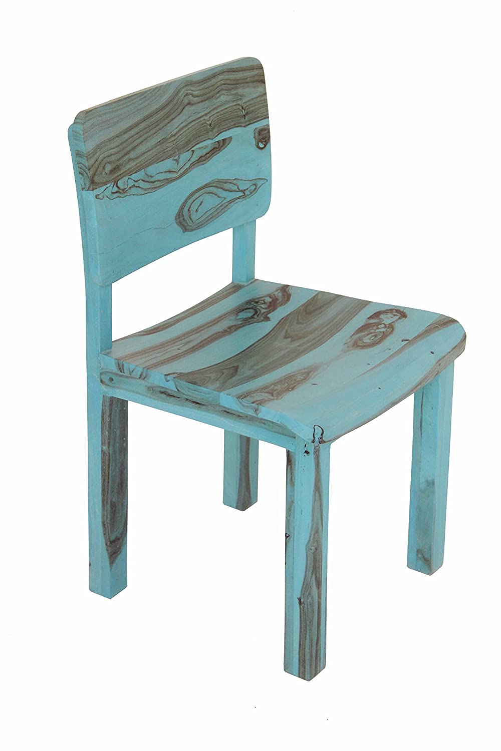 Solid Wood Cuiaba Dining Chairs for Living Room | Set of 2 Wooden Chair | Blue