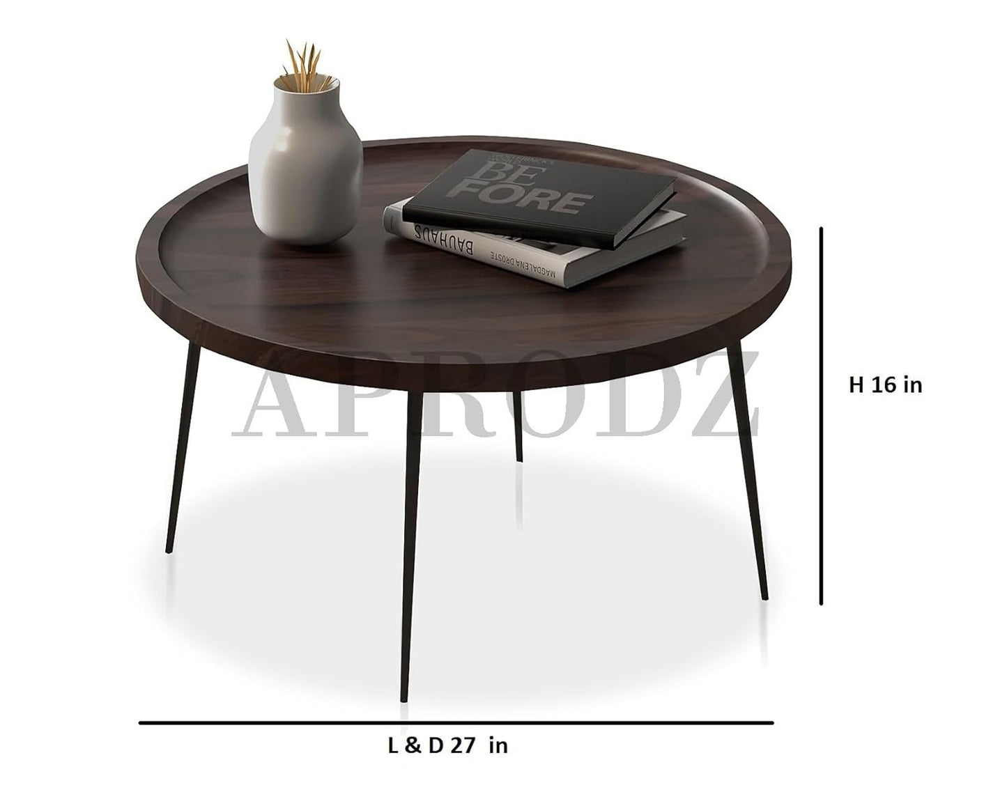 olid Sheesham Wood & Carbon Steel Coffee Table | Stylish & Durable Living Room Centerpiece
