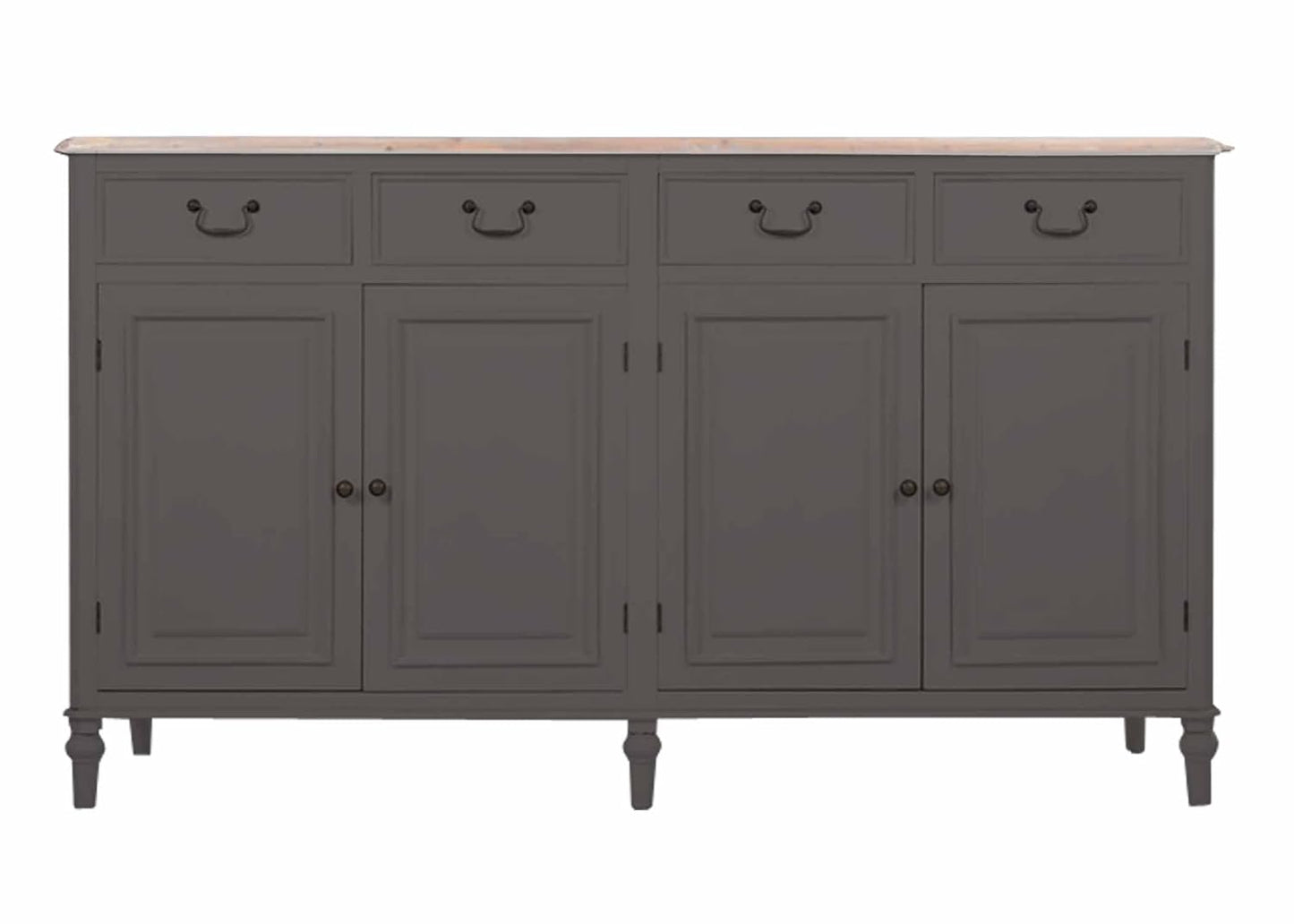 Solid Wood Cancun Storage Sideboard Cabinet with 4 Door and 4 Drawer for Living Room