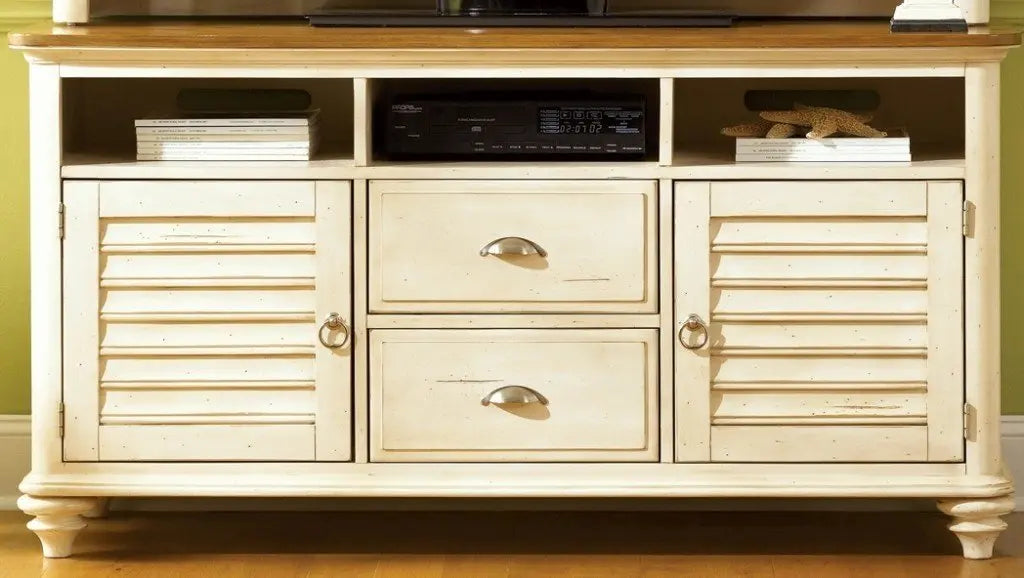 Aprodz Henk Mango Solid Wood LED Stand for Bedroom with Four Drawer and Rows for Set Top Box - Length (160x50x76)