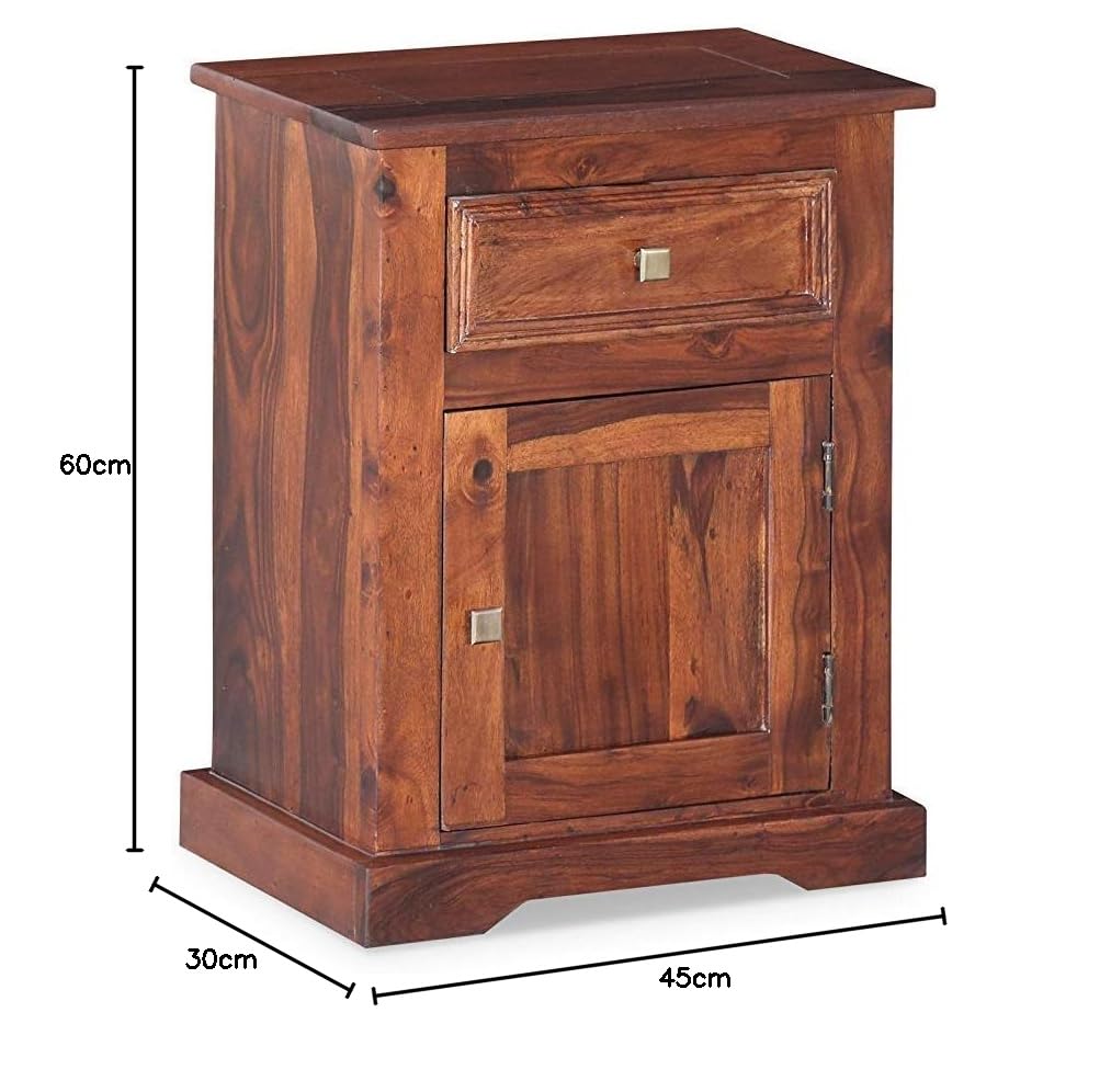 Jayuya Bedside Table (Dark Honey Sheesham)