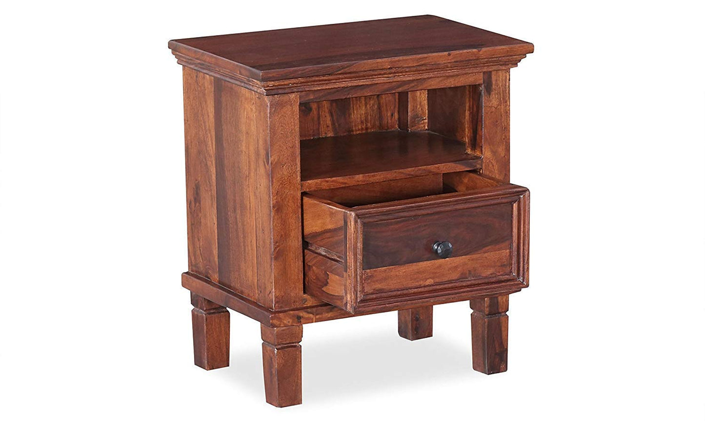 Getafe Bedside Table (Dark Honey Sheesham)