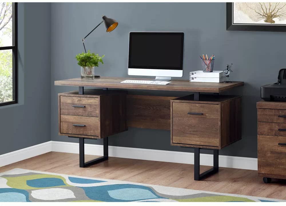 Solid Wood Abanda Study Desk Table for Home and Office Brown Finish