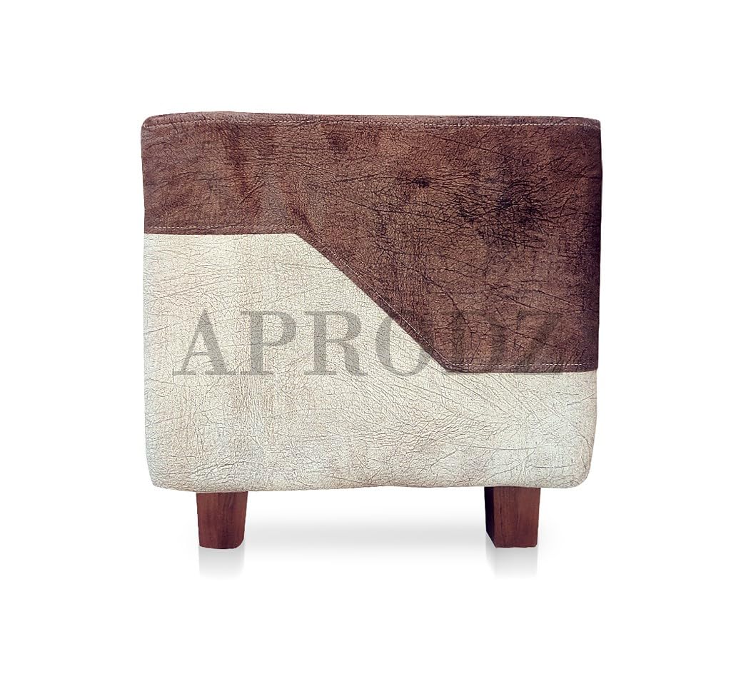 Ottoman Stool for Living Room | Pouffes for Sitting| Foot stools | Office Stools | Decoration & Dressing Table Suede Fabric Set of 1 Dark Brown +...