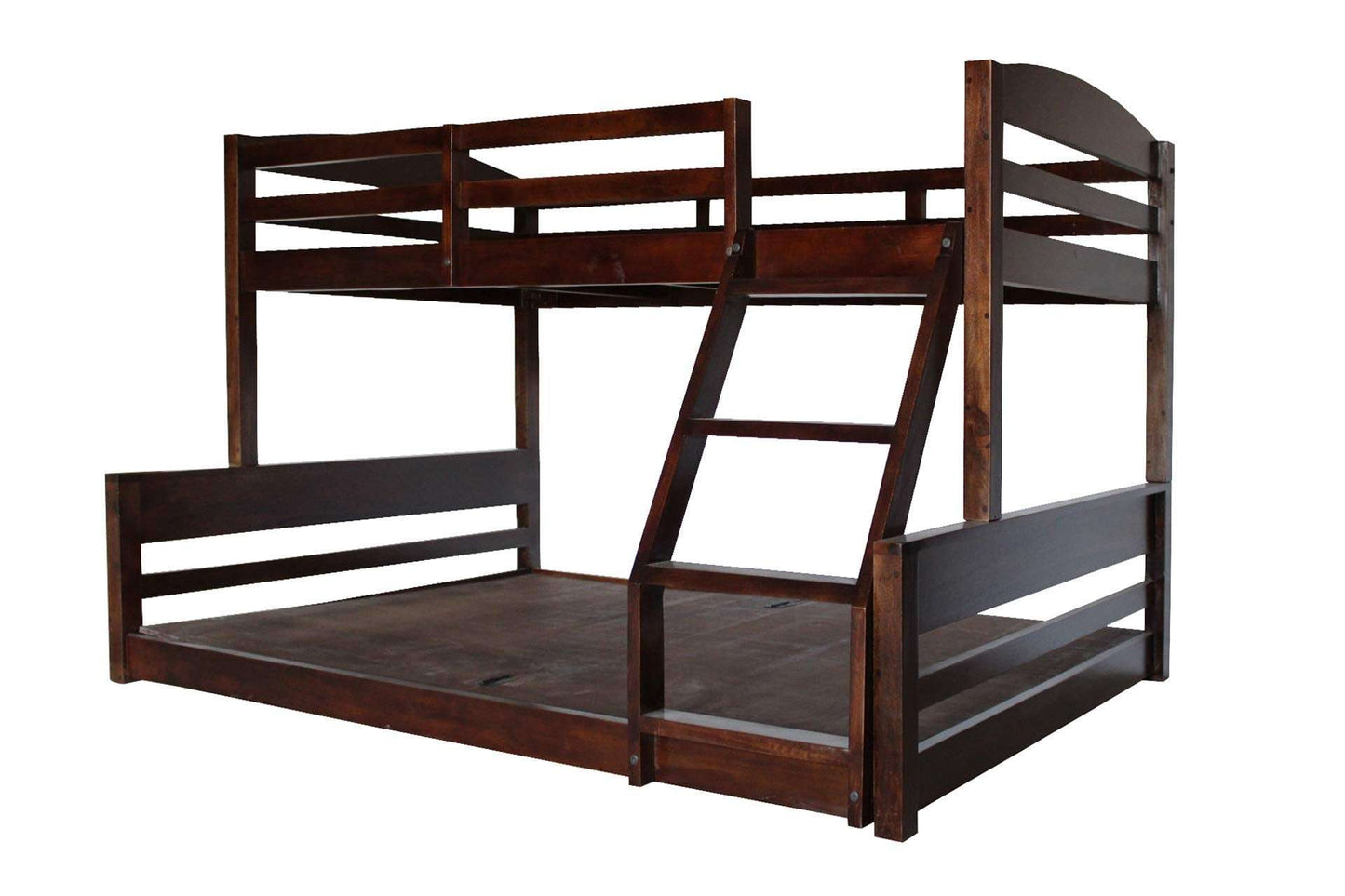 APRODZ Ipsotu Mango Wood Bunk Bed Without Storage Single Bed Furniture for Bedroom Living Room Home (Mango - Brown)