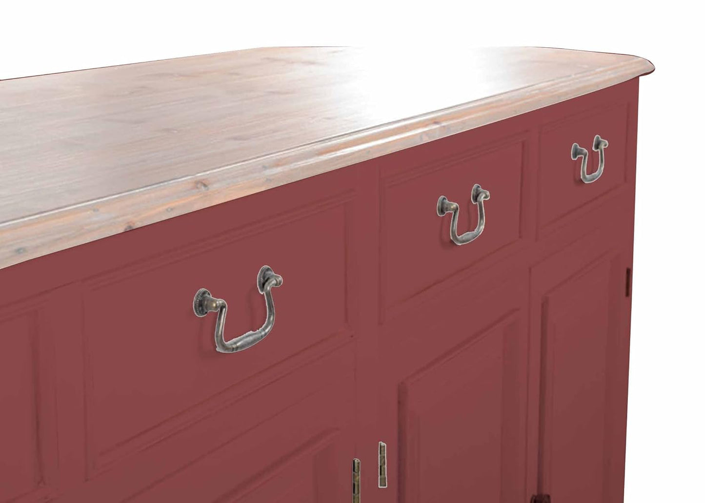 Solid Wood Cancun Storage Sideboard Cabinet with 4 Door and 4 Drawer for Living Room