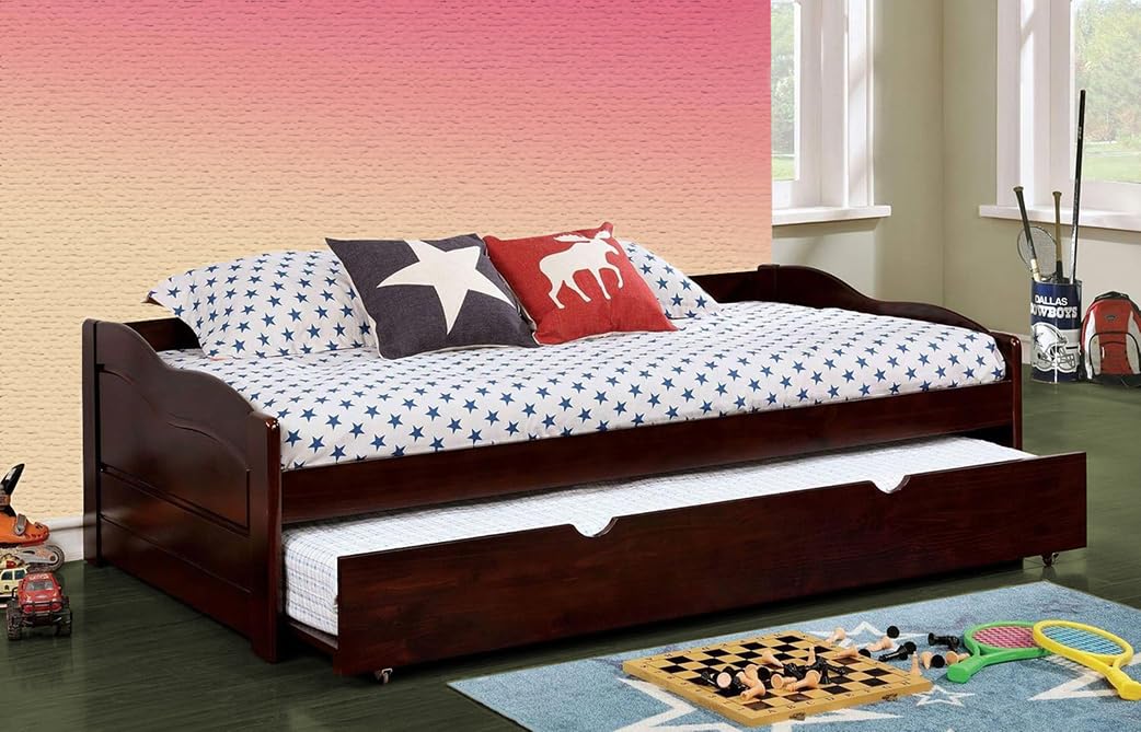 Solid Wood Gymea Daybed with Trundle Bed for Living Room | Bed for Bedroom