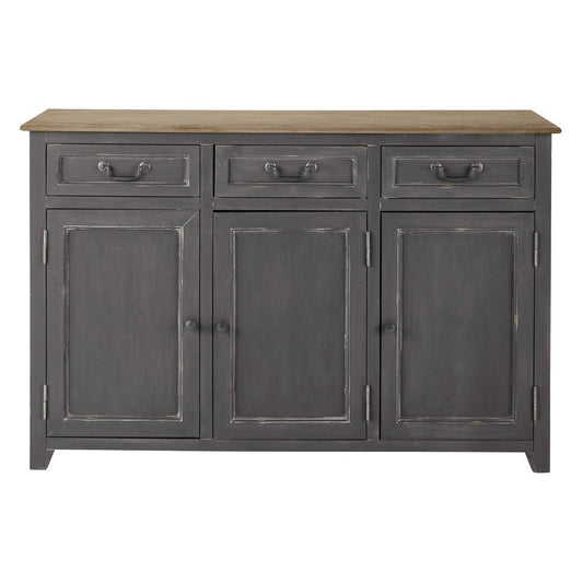 APRODZ Mango Wood Bucha Sideboard Storage Cabinet for Living Room | Wooden Cabinet for Kitchen | Brown Finish