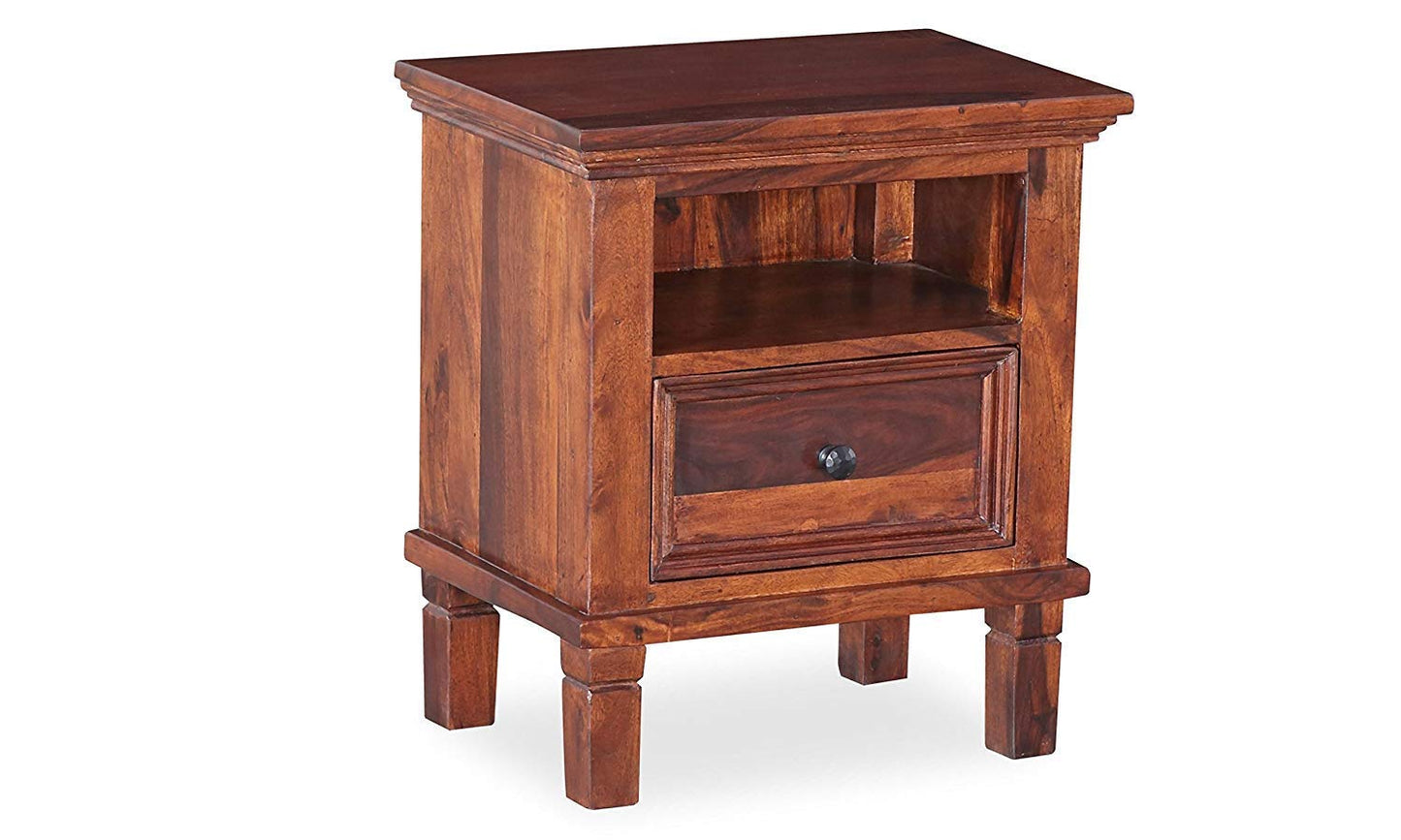 Getafe Bedside Table (Dark Honey Sheesham)