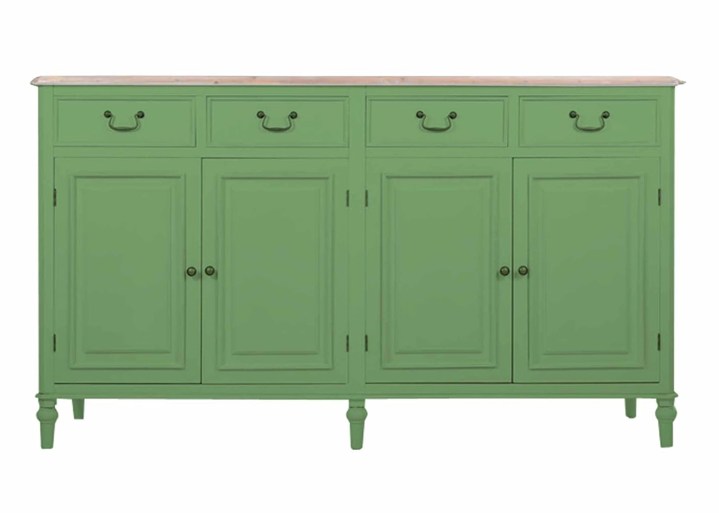 Solid Wood Cancun Storage Sideboard Cabinet with 4 Door and 4 Drawer for Living Room