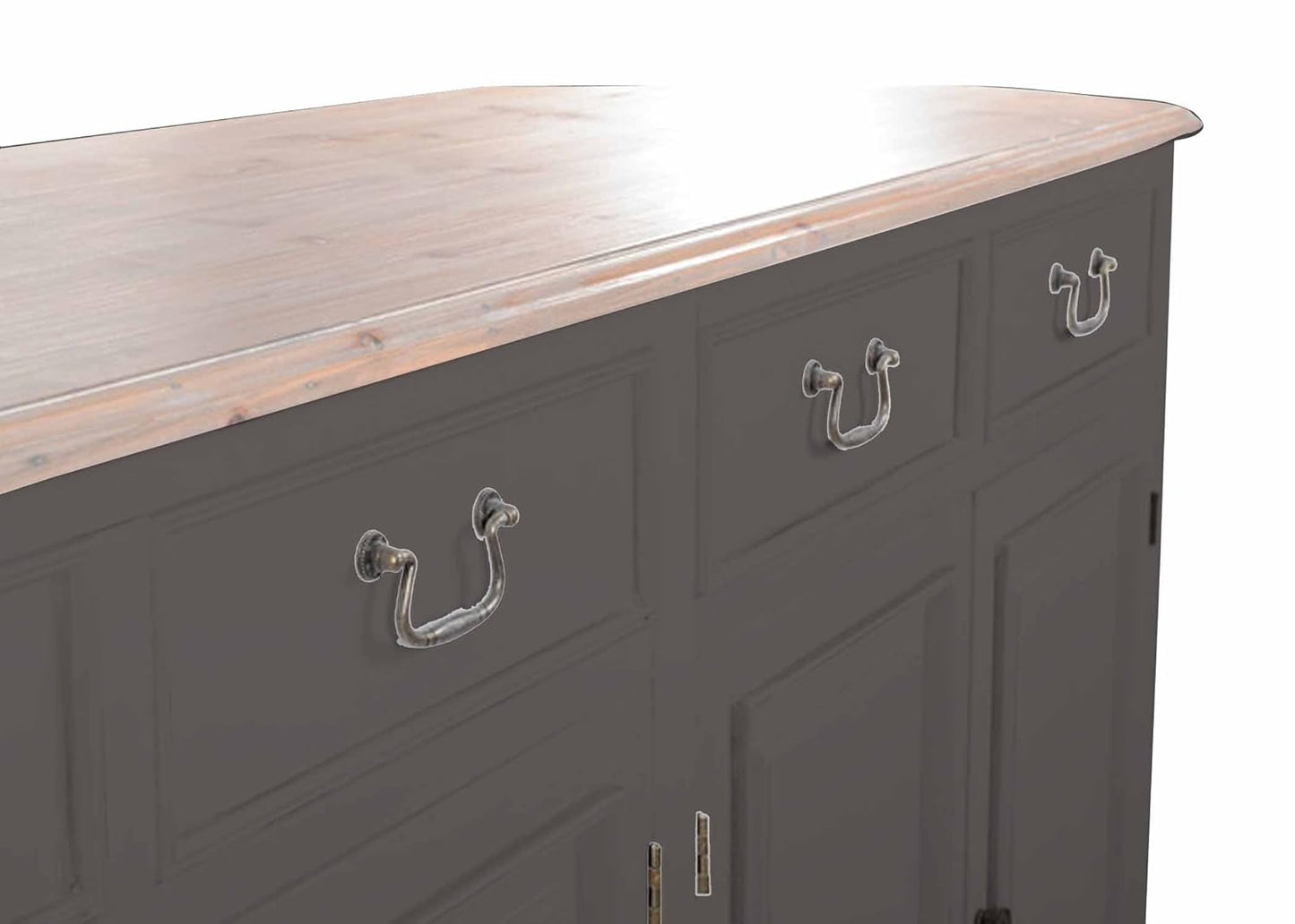 Solid Wood Cancun Storage Sideboard Cabinet with 4 Door and 4 Drawer for Living Room