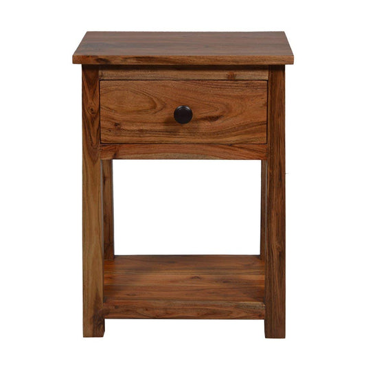 Solid Wood Tineo Bedside Storage Table for Living Room