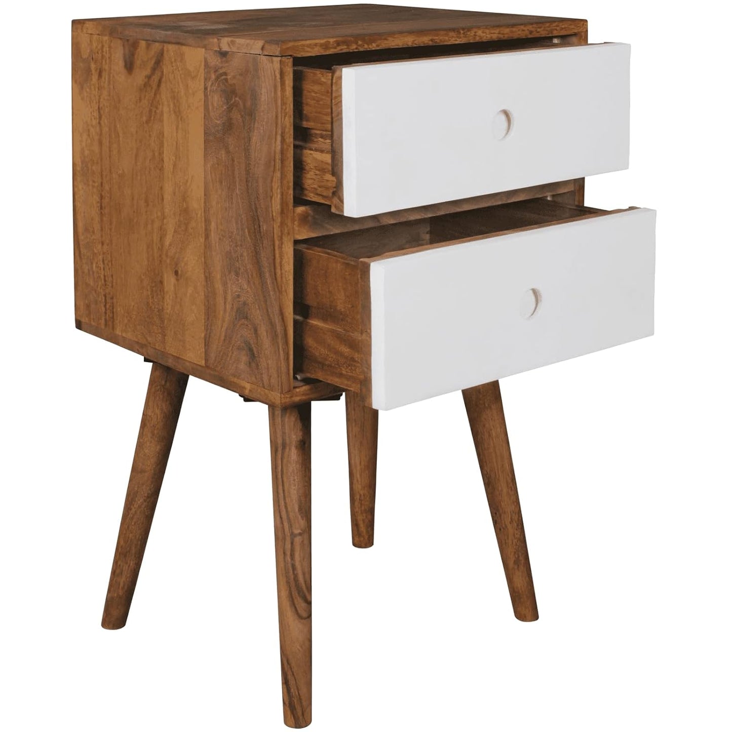 Mango Wood Fauna Bedside Table for Home