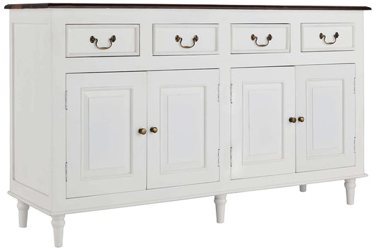 Solid Wood Cancun Storage Sideboard Cabinet with 4 Door and 4 Drawer for Living Room