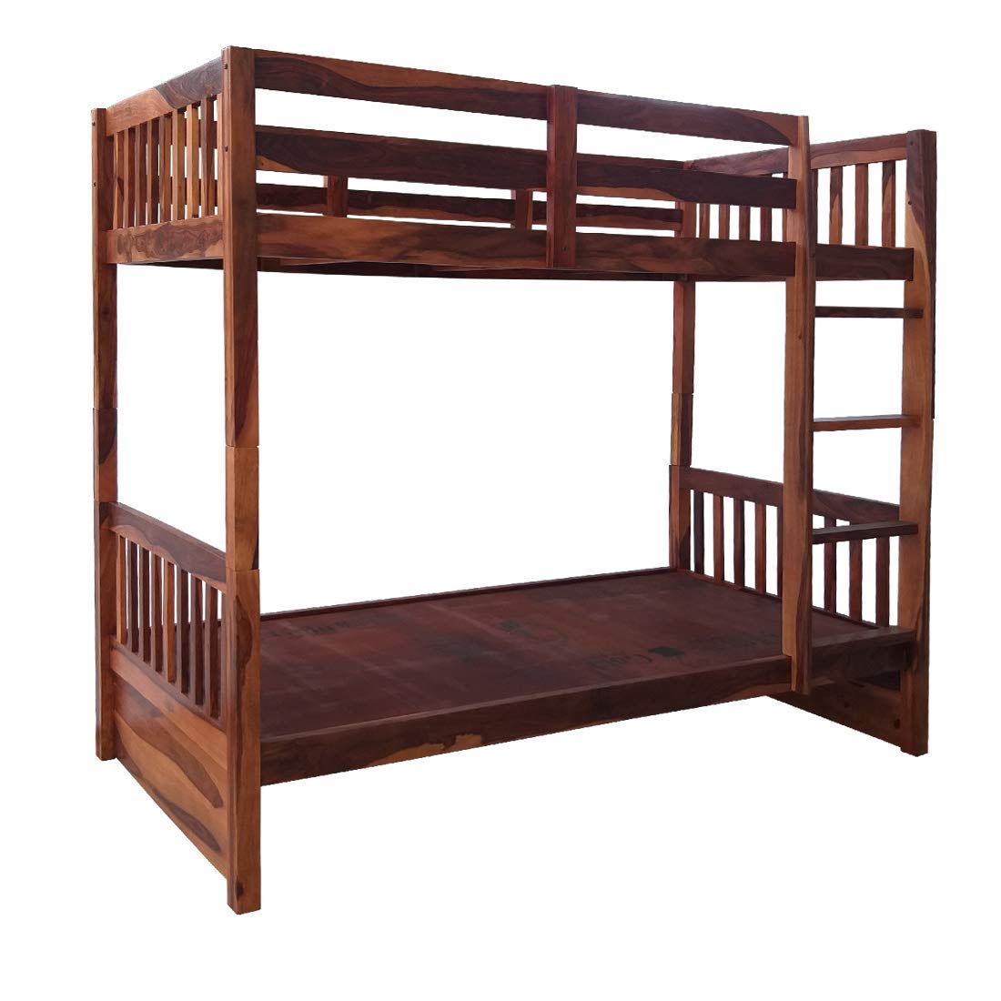 APRODZ Sheesham Wood Moyer Bunk Bed for Bedroom |Light Rosewood Finish