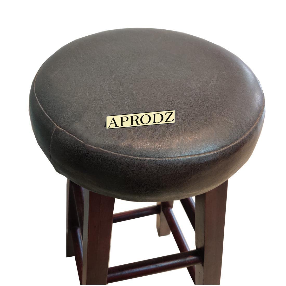 Vero Bar & Kitchen Stool – Elegant Brown Faux Leather Upholstered Seat with Sturdy Wooden Legs for Dining & Counter Seating