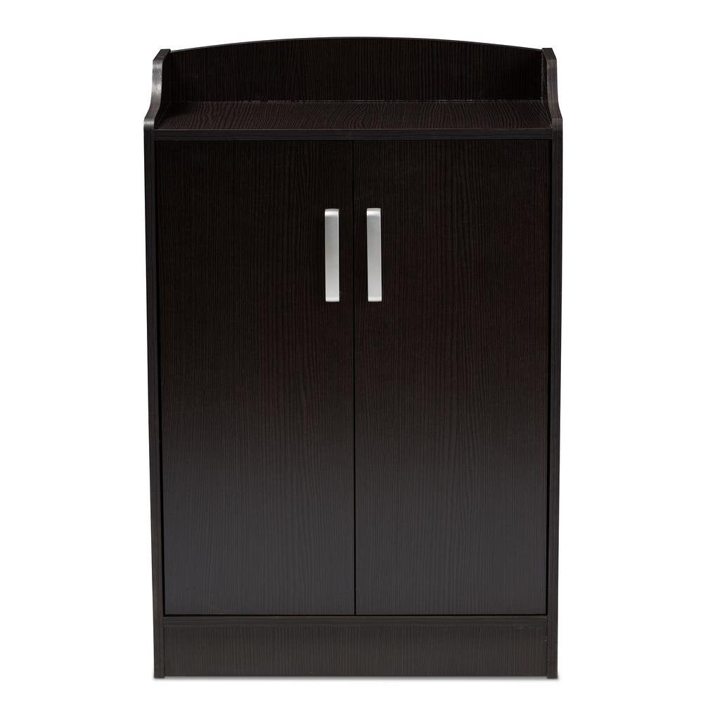 APRODZ Mango Wood Daviso Shoe Cabinet for Home | Shoe Rack Organiser | Brown Finish