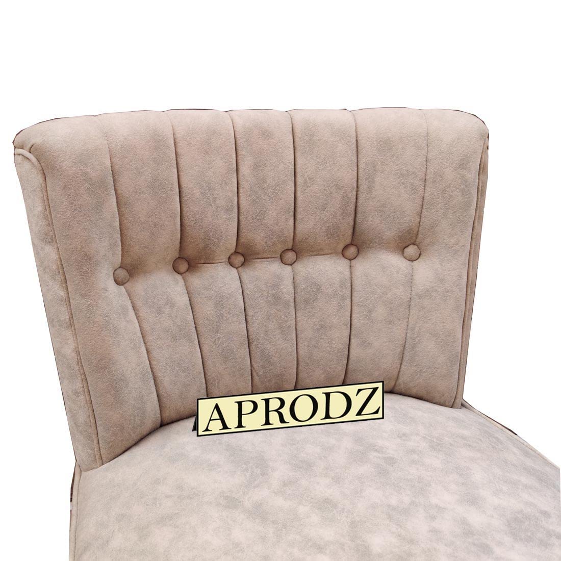 APRODZ Komfi Stunning, Elegant & Comfortable Chair Soft Padded for Long time Seating with Comfort for Home, Cafe, Office & Hotel (Beige Suede)