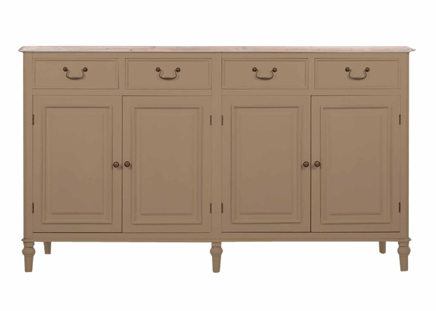 Solid Wood Cancun Storage Sideboard Cabinet with 4 Door and 4 Drawer for Living Room