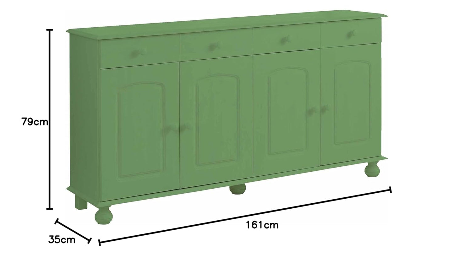 APRODZ Solid Wood Campinas Sideboard Storage Cabinet for Living Room | Mossy Garden