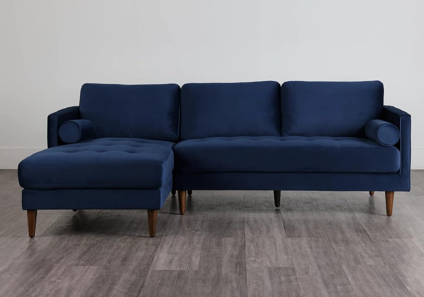 MidCen Wooden LHS L Shape 3 Seater Sectional Sofa Set with High-Density Comfortable Foam for Living Room