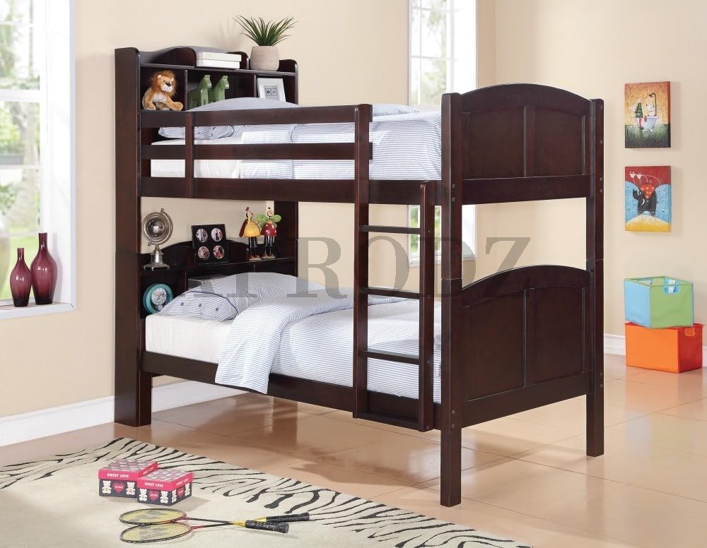 Aprodz Joyce Twin Size Bookcase Bunk Bed