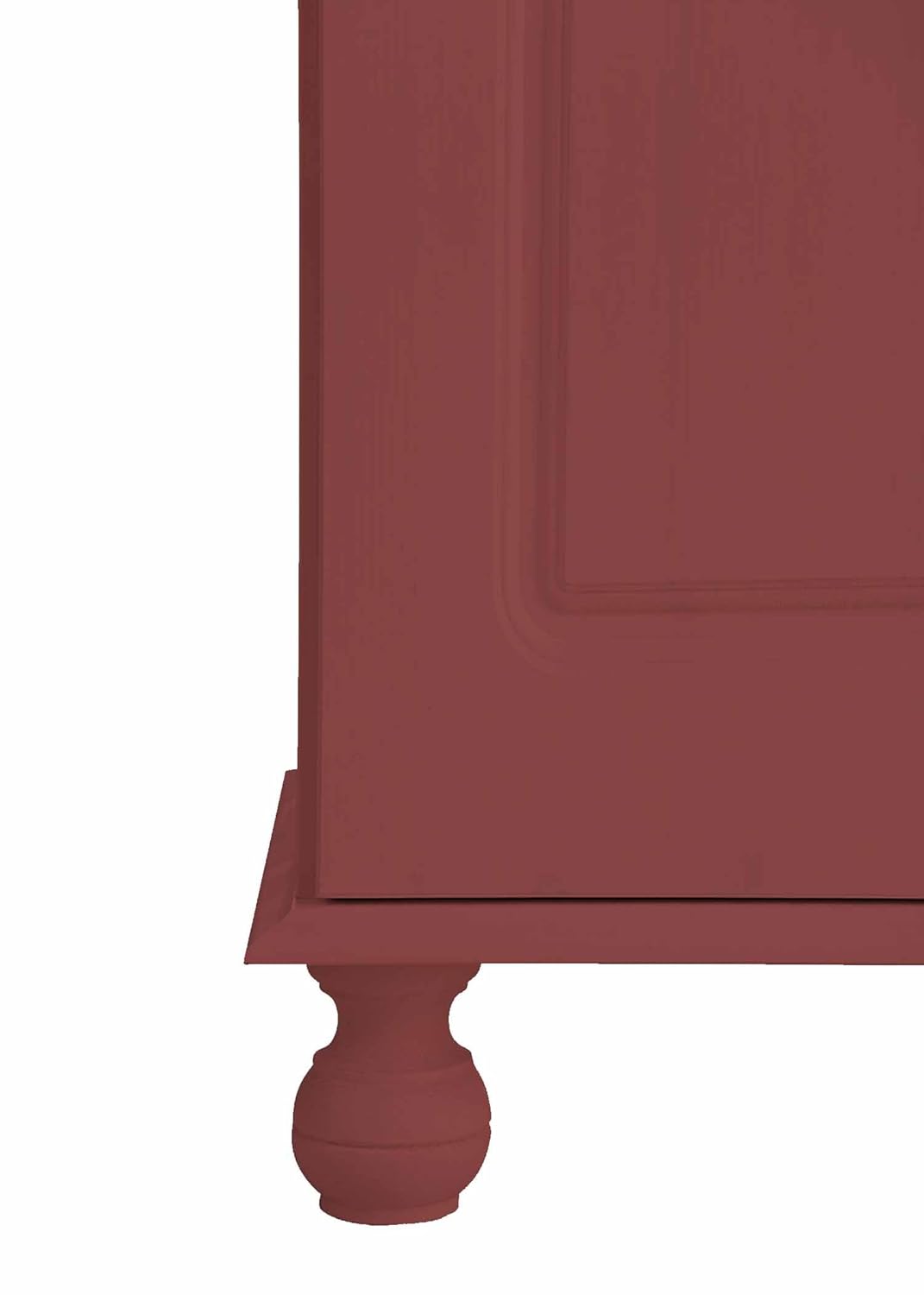 APRODZ Solid Wood Campinas Sideboard Storage Cabinet for Living Room | English Vermilion