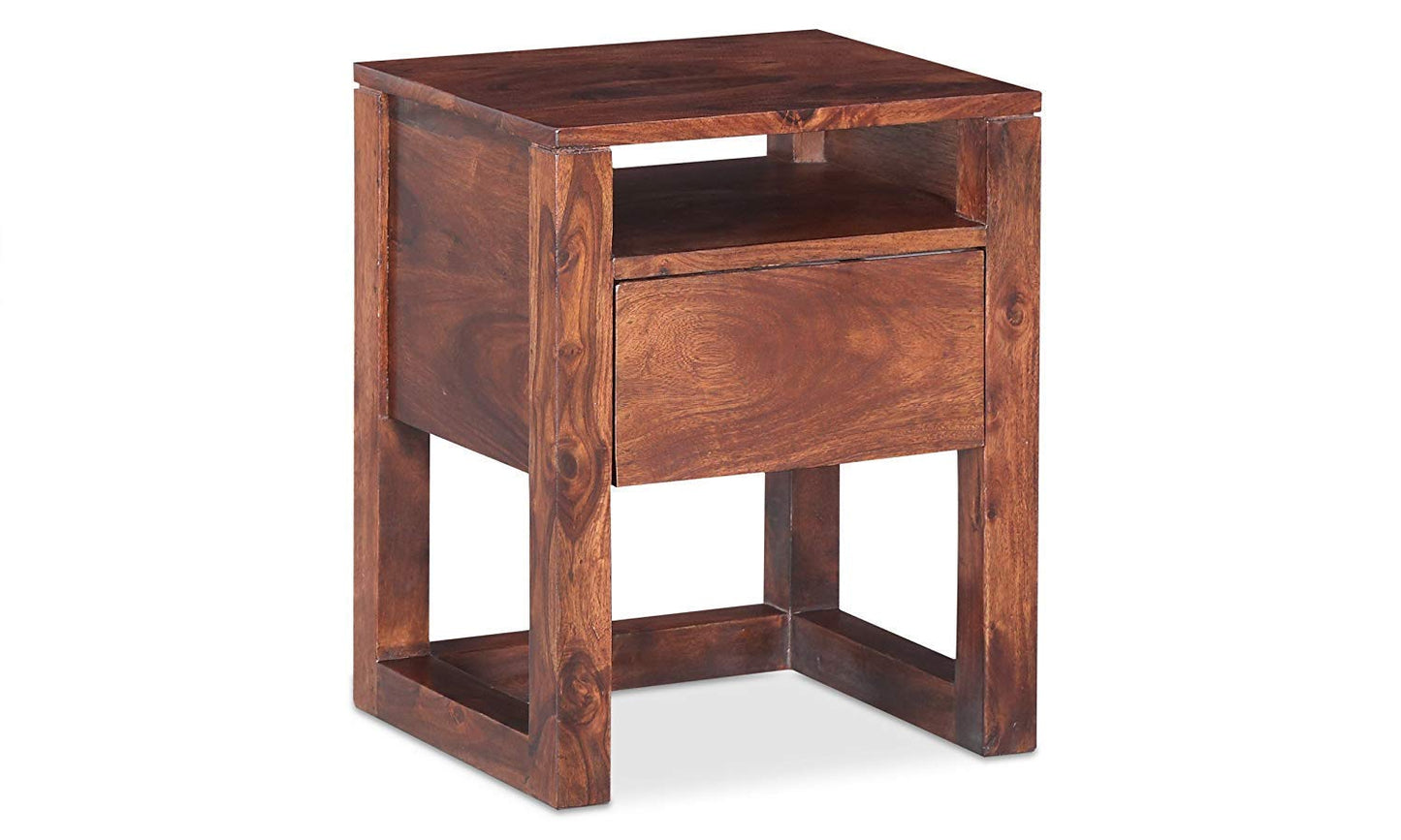 Danao Bedside Table (Light Honey Sheesham) Aprodz