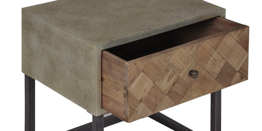 Solid Wood Lixa Bedside Storage Table for Living Room