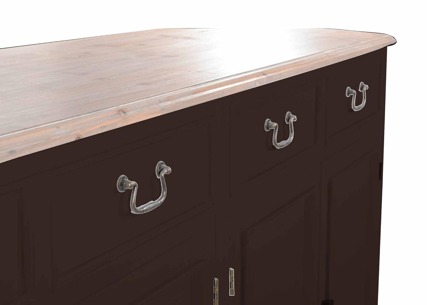 Solid Wood Cancun Storage Sideboard Cabinet with 4 Door and 4 Drawer for Living Room