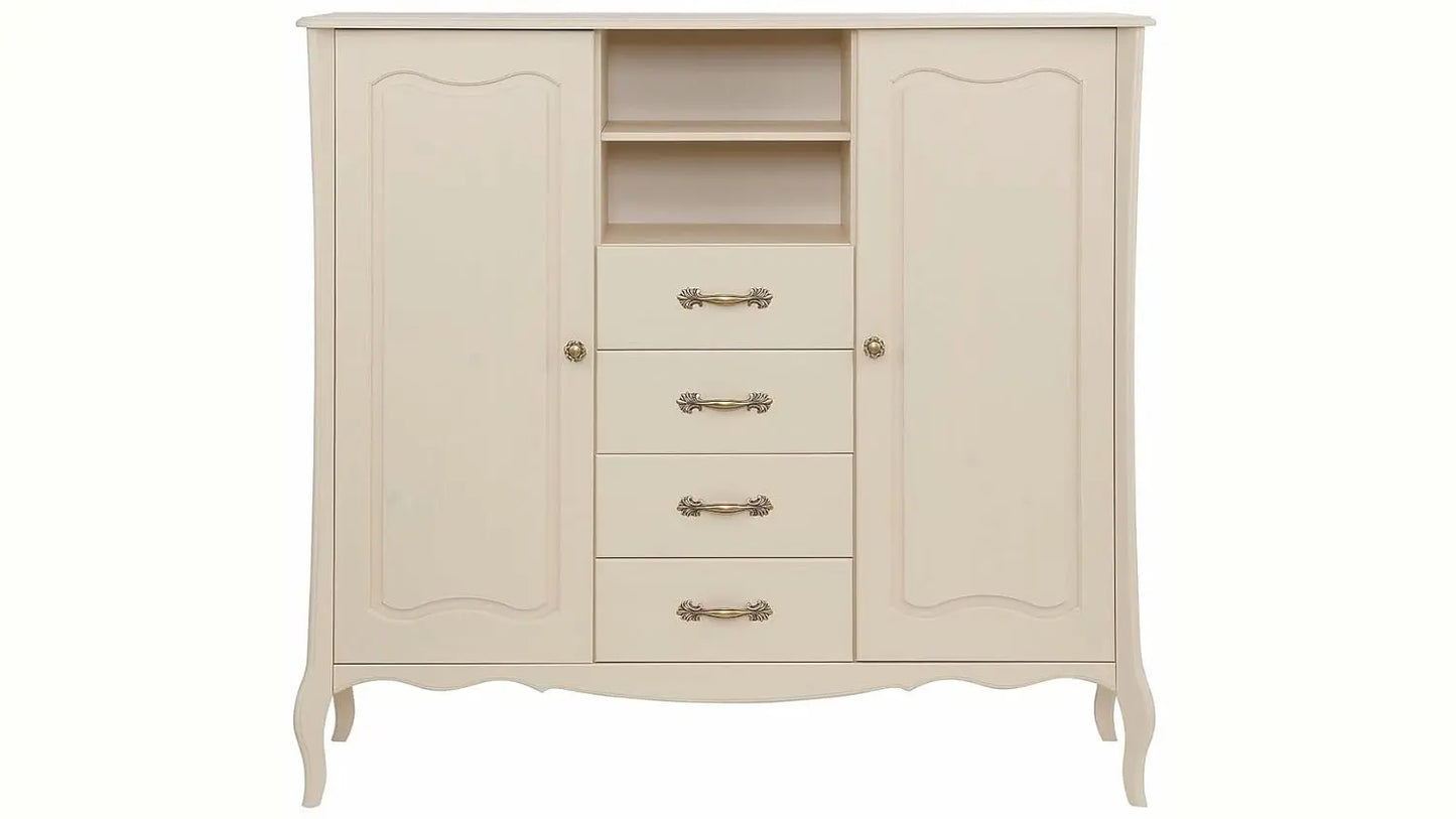 APRODZ Mango Wood Galway Sideboard Storage Cabinet for Living Room