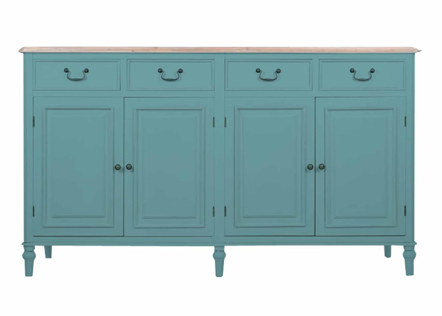 Solid Wood Cancun Storage Sideboard Cabinet with 4 Door and 4 Drawer for Living Room