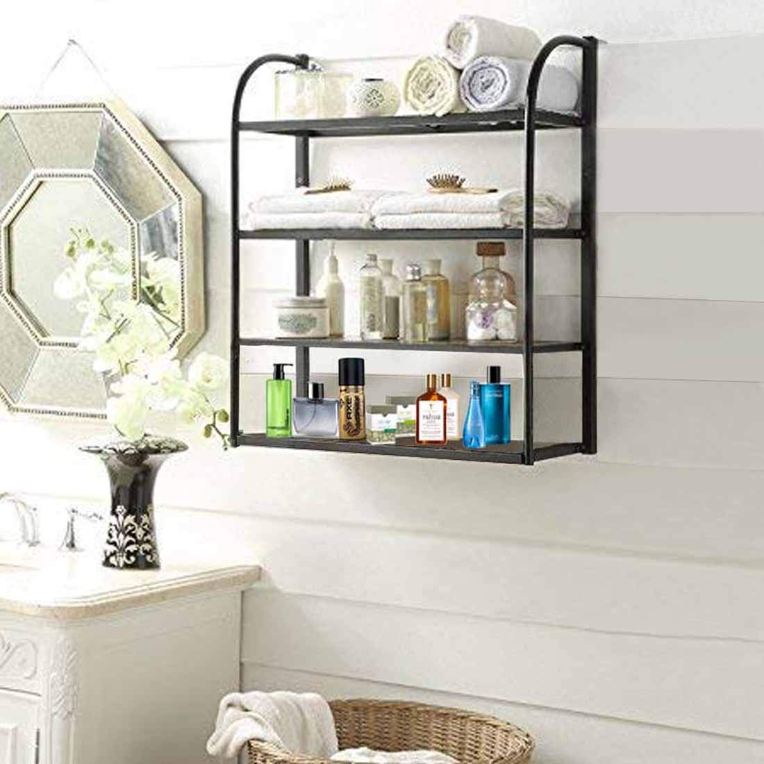 Solid Wood Flores Hanging Storage Rack for Living Room