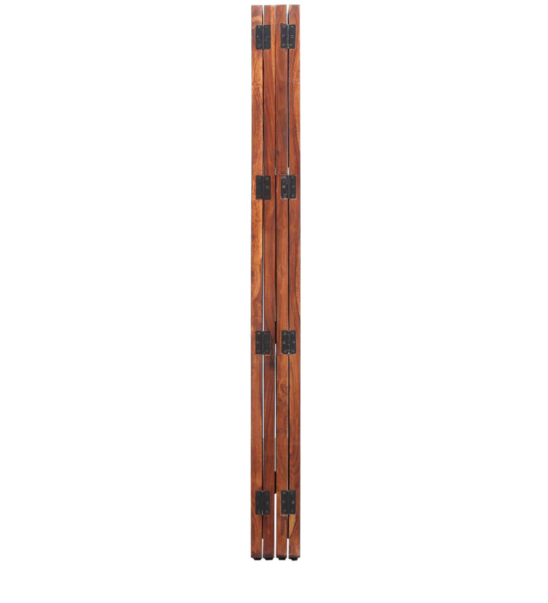 Durque 4 Panel Room Divider - Honey Oak