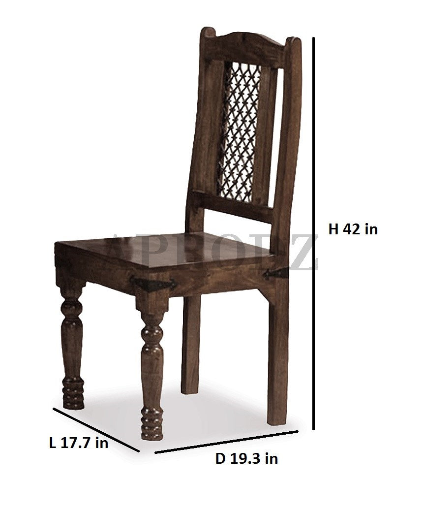 Sheesham Wood Reyk 4 Seater Dining Table Set for Home Dining Room Furniture
