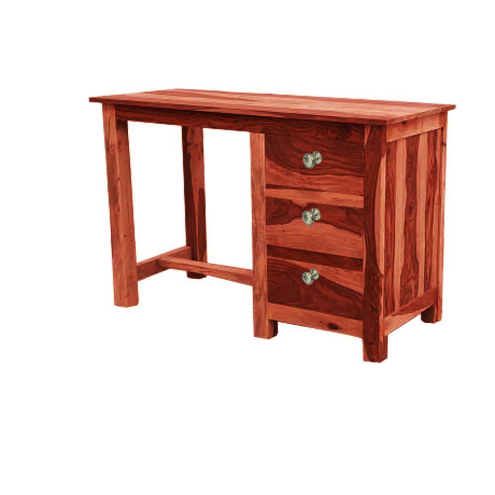 Sheesham Wood Office Desk Study Computer Table for Living Room with 3 Drawer