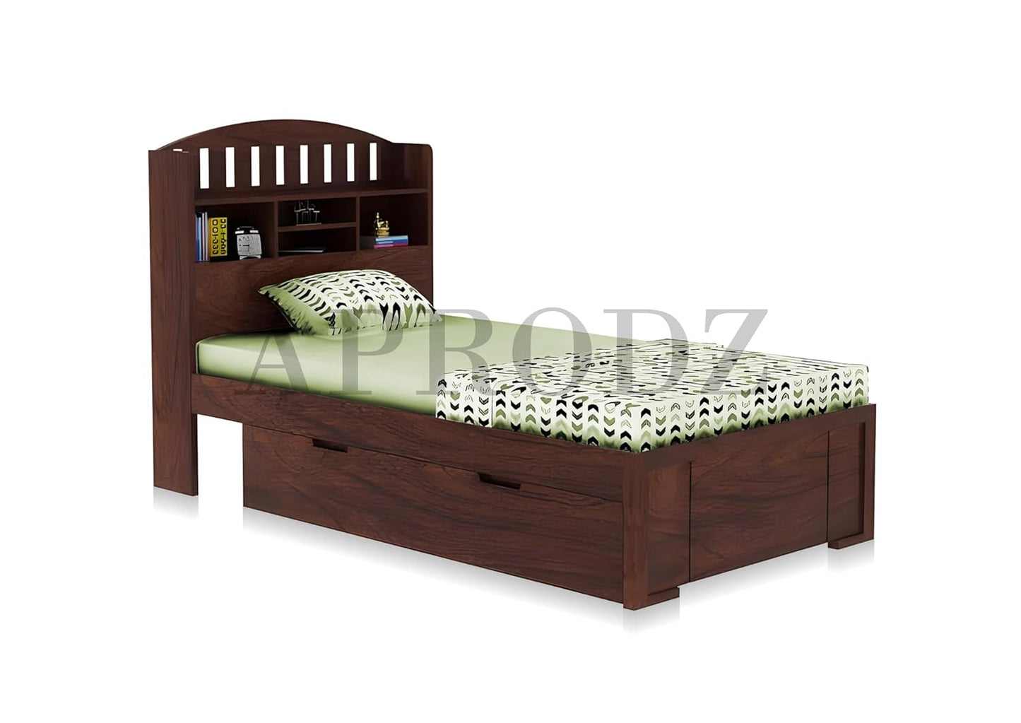 Sheesham Wood Santiago Storage Single Bed for Bedroom Stylish