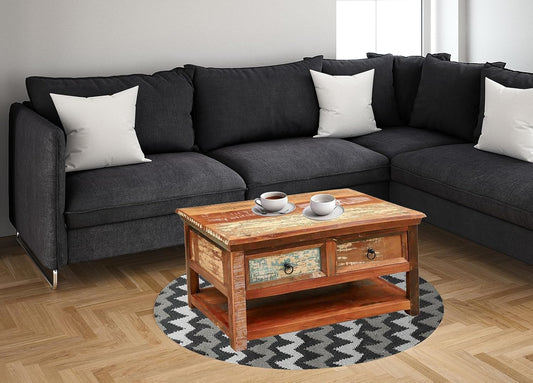 Vintage Distress Finish Reclaimed Wood Coffee Table | Perfect for Cozy Spaces