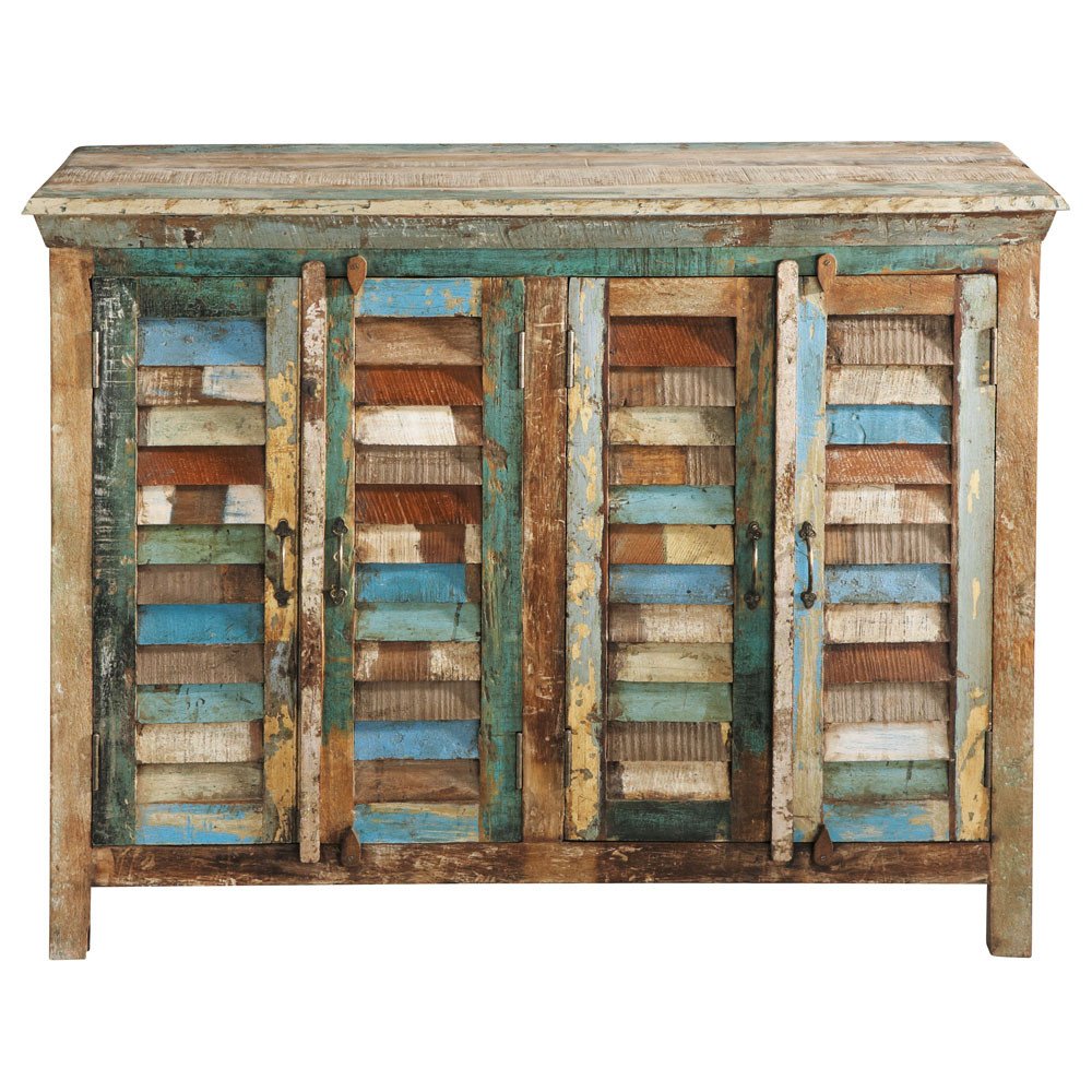 APRODZ Solid Wood Nizhyn Sideboard Storage Cabinet for Living Room | Wooden Cabinet for Kitchen | Multicolor Finish