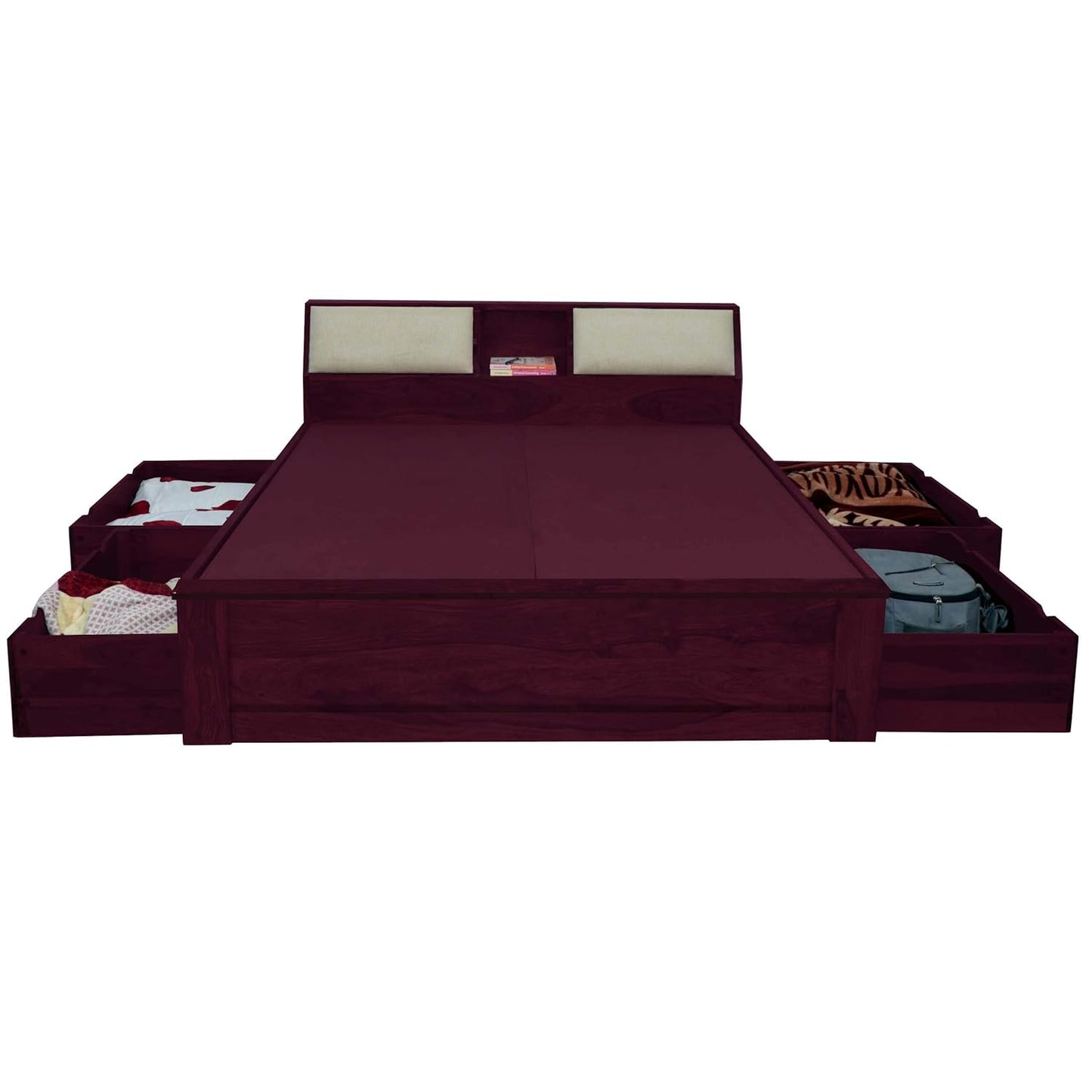 Sheesham Wood Allure Bed with Storage