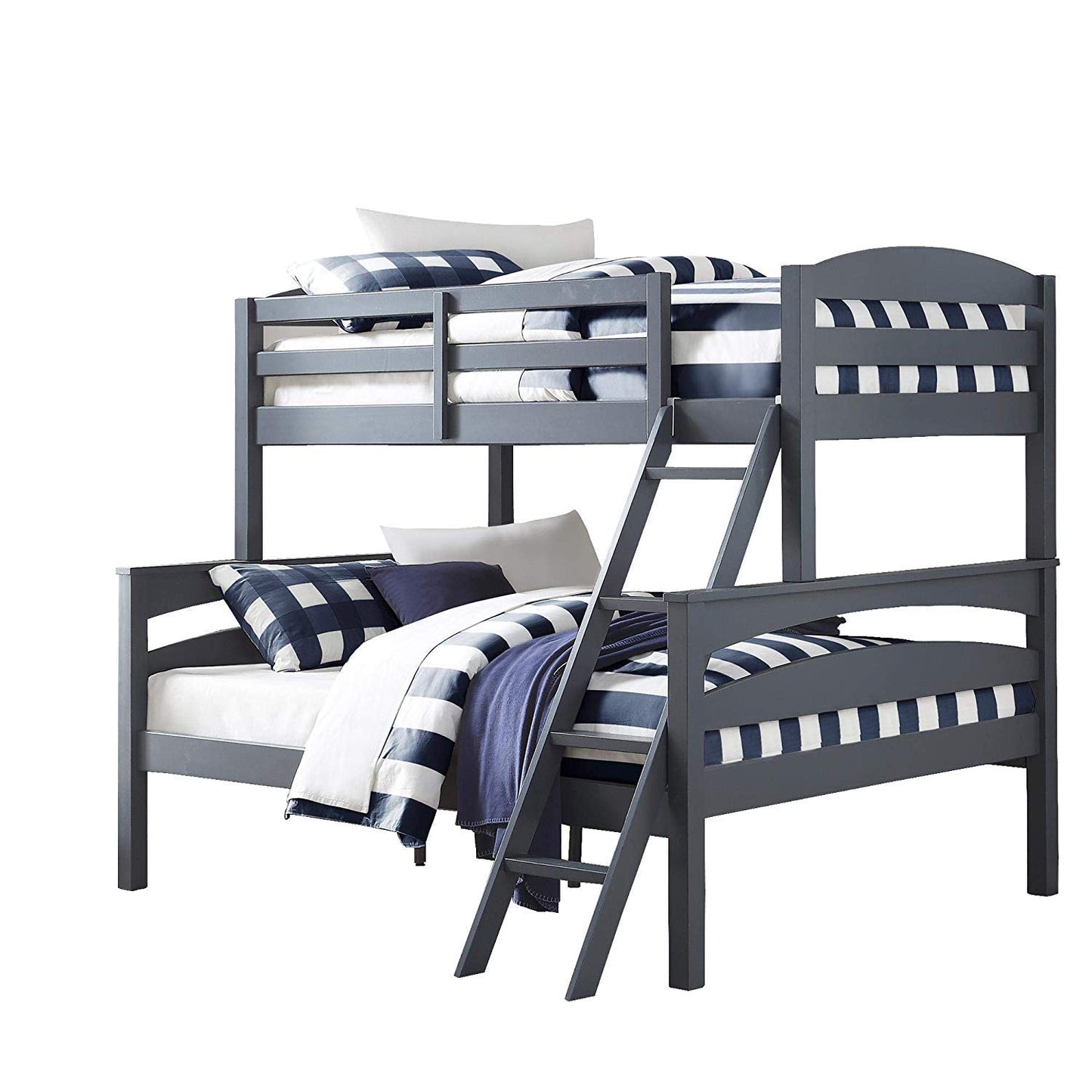 APRODZ Solid Wood Reese Bunk Bed for Bedroom | Light Grey Finish