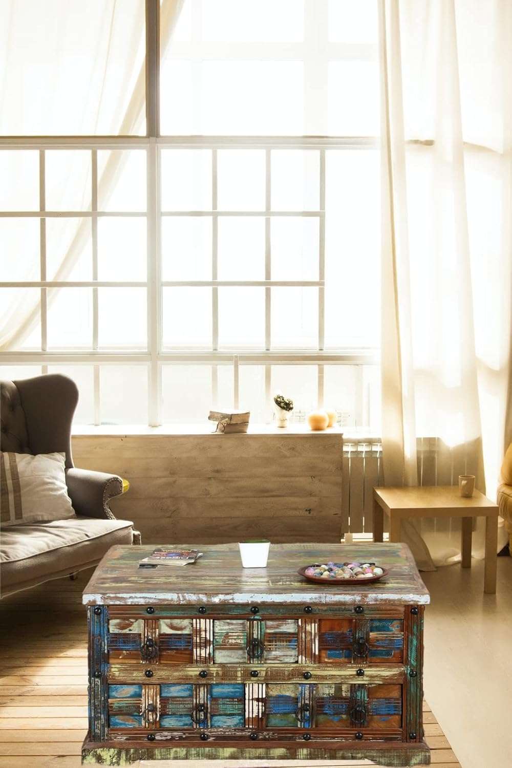 APRODZ Solid Wood Yuruani Stylish Coffee Table for Living Room | Center Table for Home