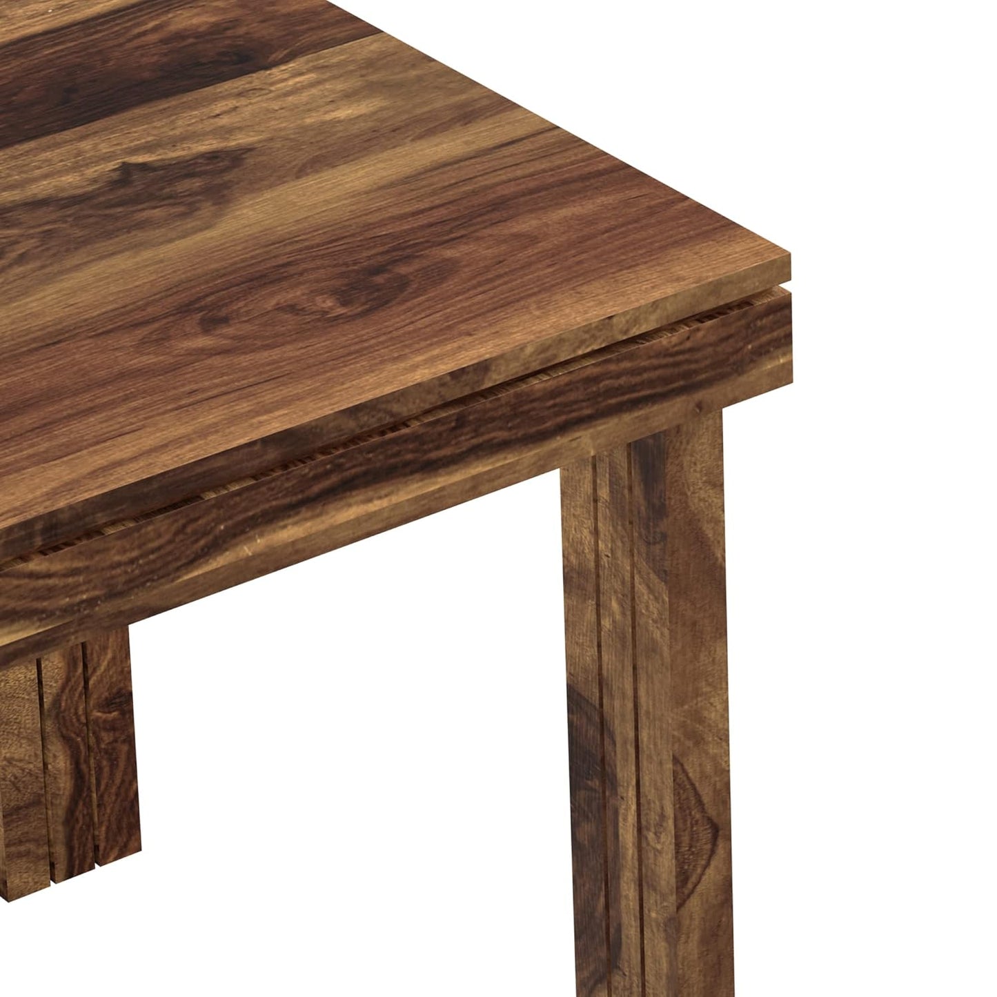 Solimo Sheesham Wood Mende 8 Seater Dining Table Set with Cushioned Chairs Wooden Dining Room Furniure with Stools for Living Room (Natural Finish)