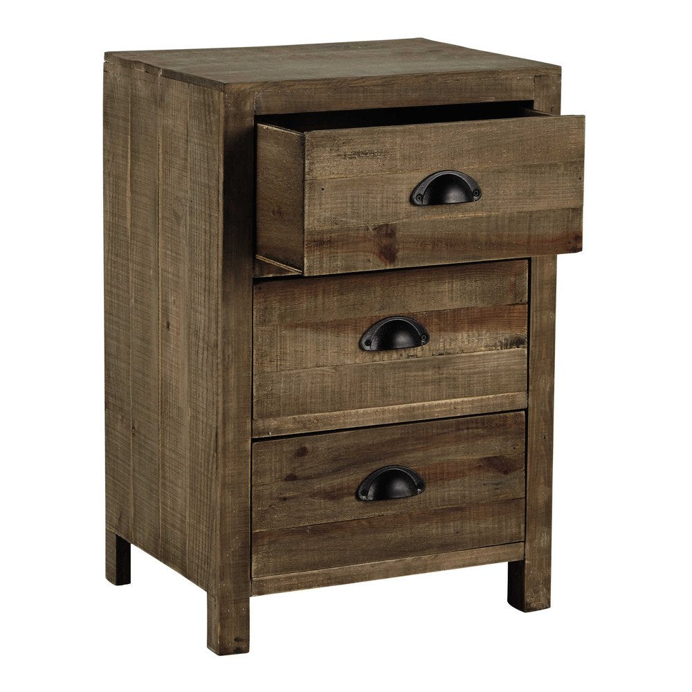 Solid Wood Manki Bedside Storage Table for Living Room Aprodz