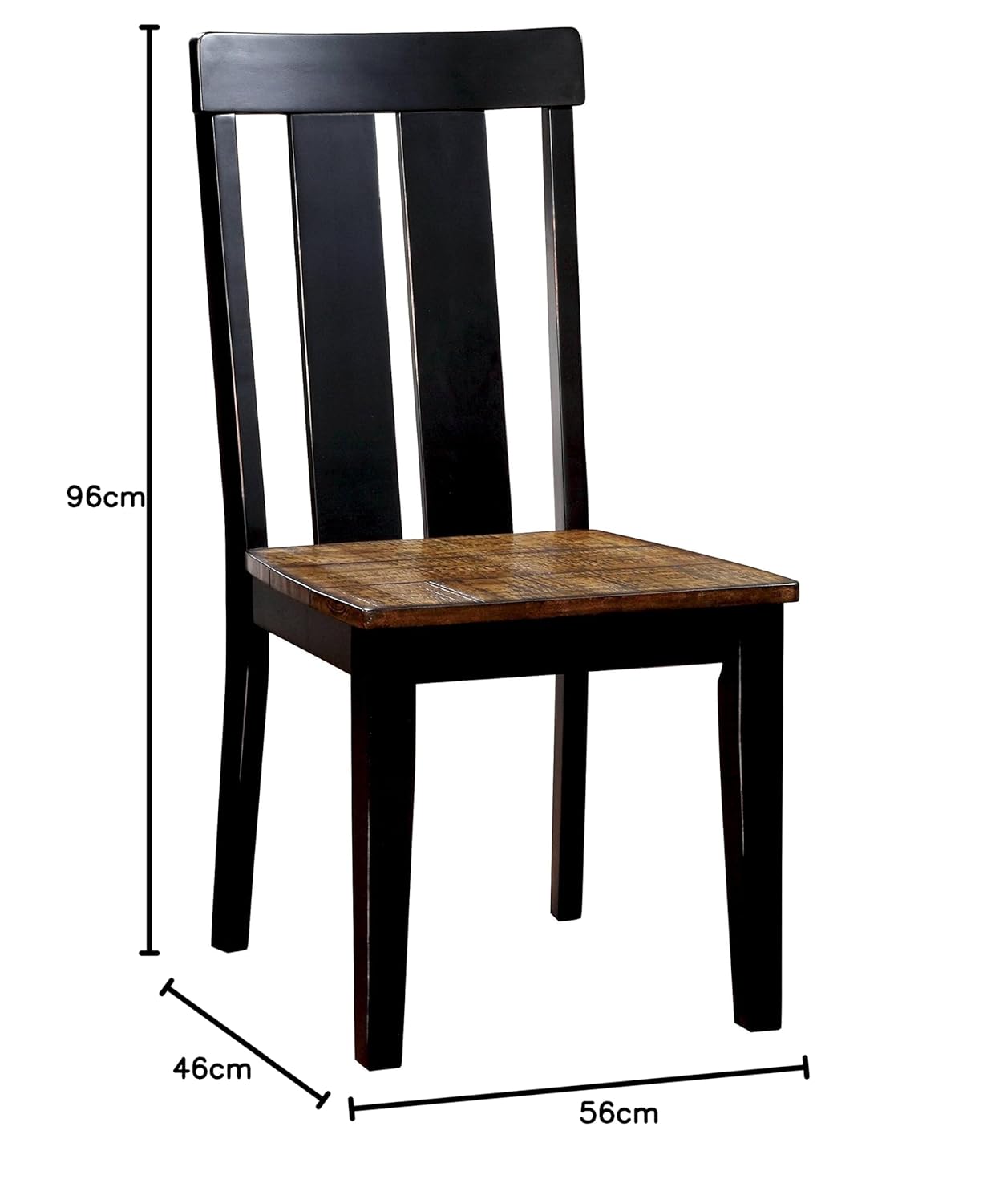 APRODZ Mango Wood Plata Dining Chair Set for Home | Set of 2 Chair | Dark Brown Finish