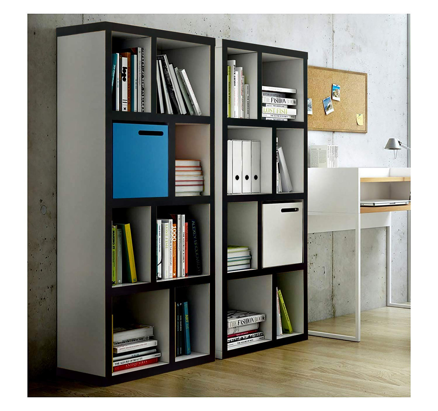 Mango Wood Roamn 4 Stage Book Shelf for Living Room | Bookcase Shelves | White and Brown Finish