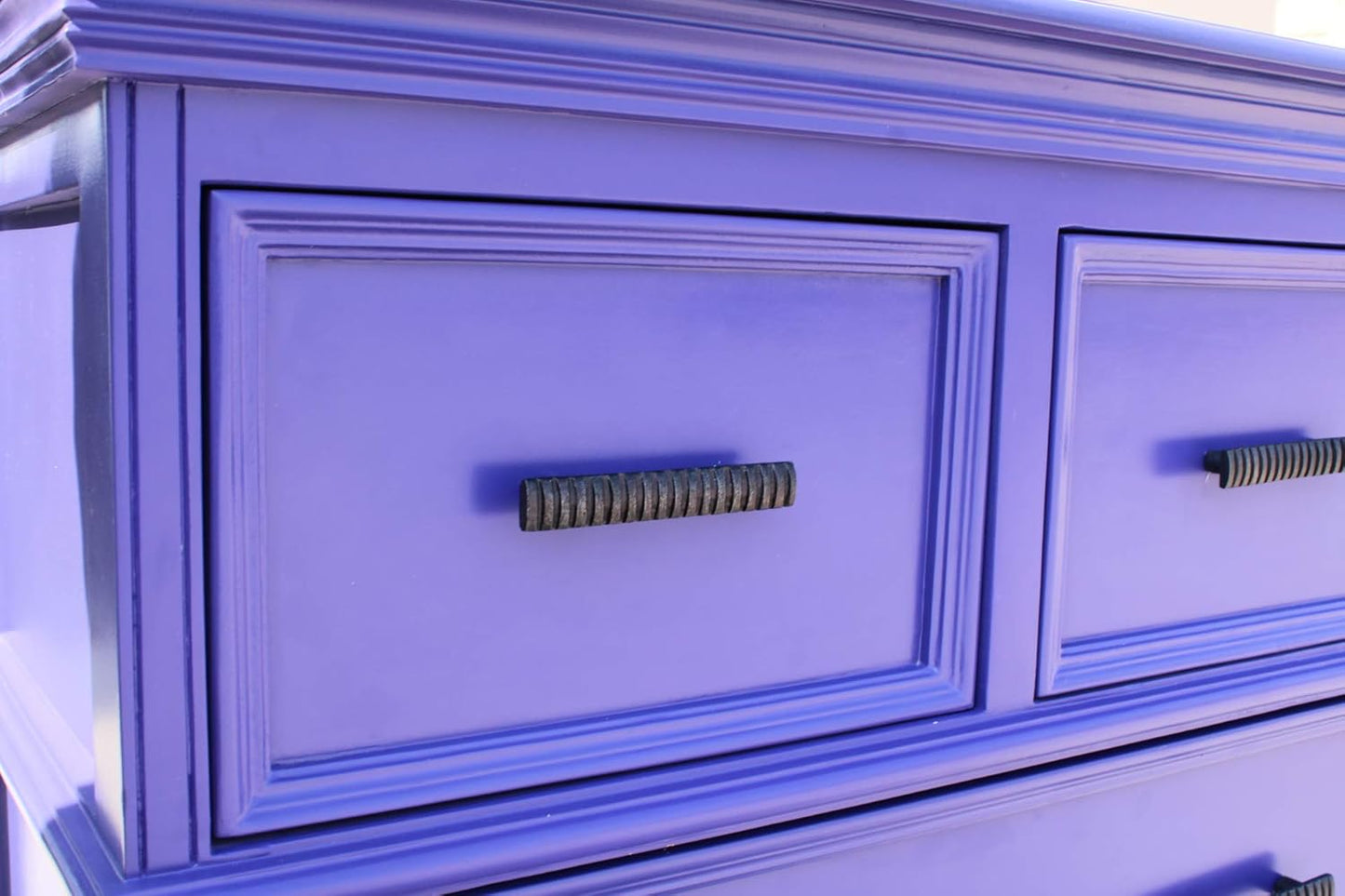 Solid Wood Callao Chest of 5 Drawers Storage Cabinet for Living Room|Medium Violet Finish