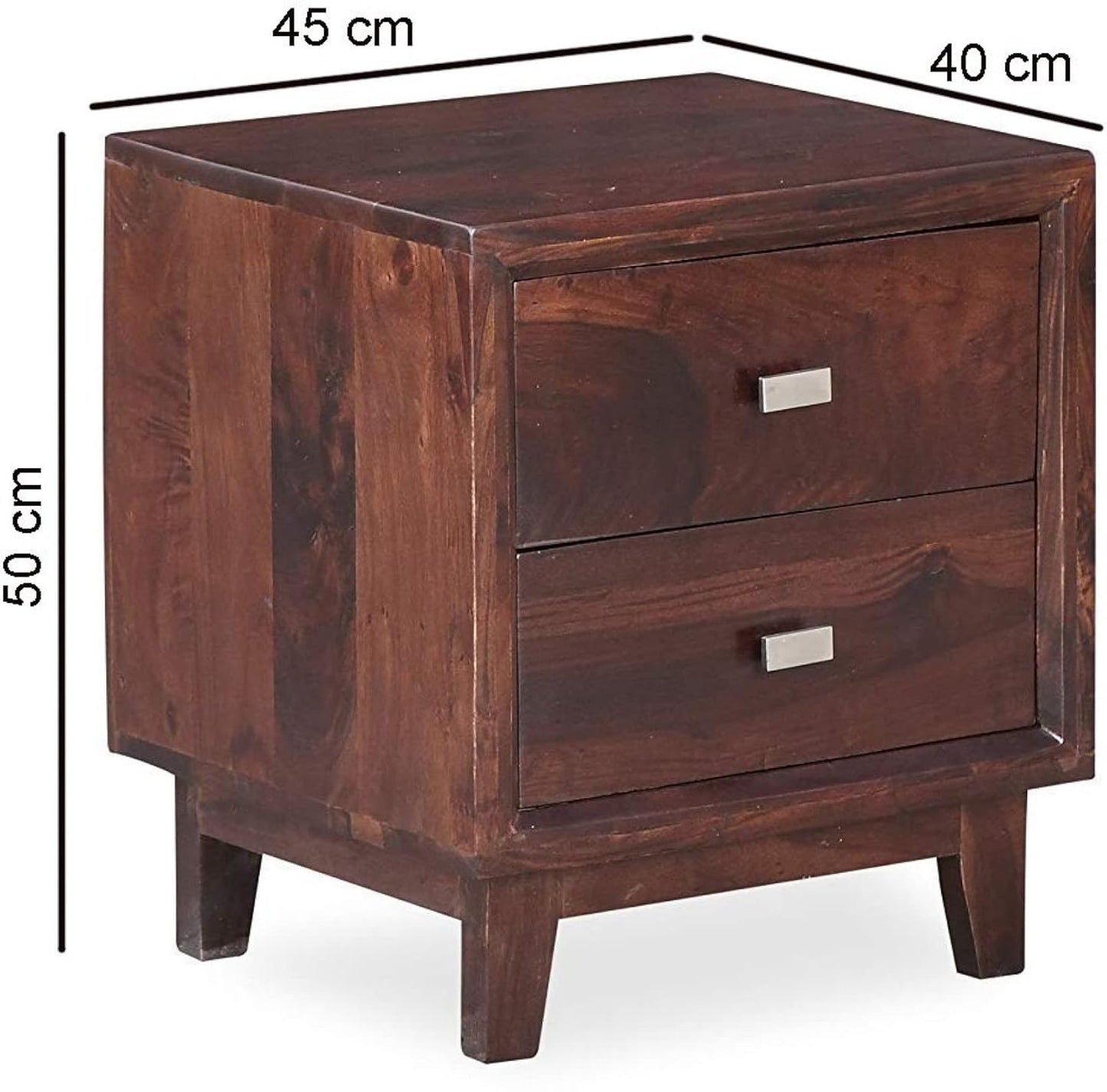 Tabor Bedside Table (Dark Walnut Sheesham)