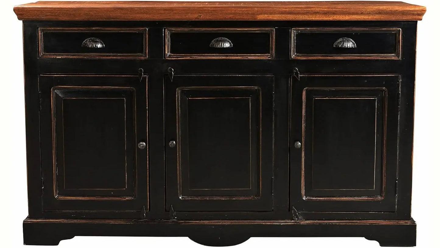 APRODZ Mango Wood Suzano Sideboard Storage Cabinet for Living Room